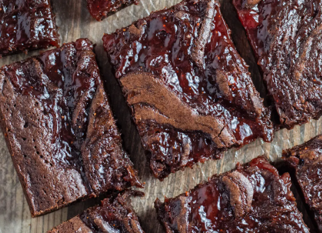 Red Chile Raspberry Brownies