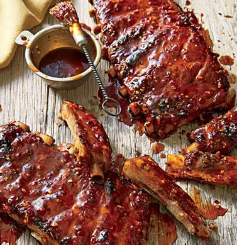 Costillas glaseadas con miel caliente Hatch