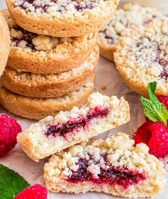 Raspberry Red Chile Crumble Cookies