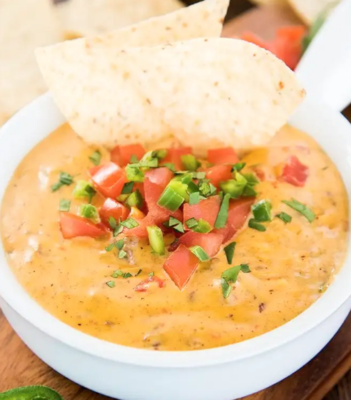 Beef and Hatch Green Chile Queso Dip