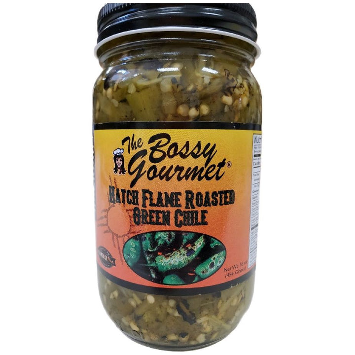 Bossy Gourmet Hatch Flame Roasted Green Chile-#1 Ranked New Mexico Salsa & Chile Powder | Made in New Mexico