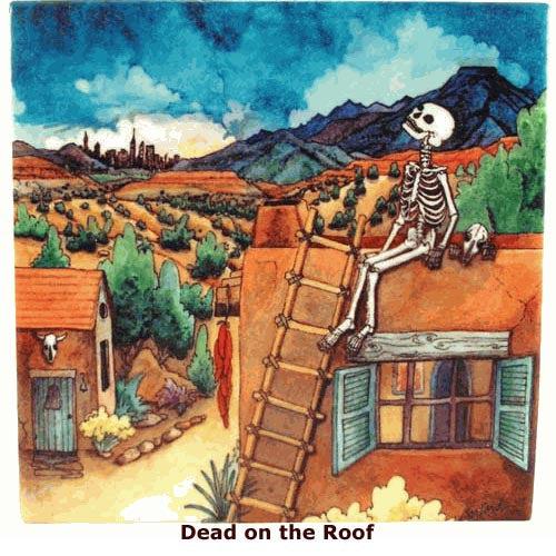 Day of the Dead Tiles: Dead on the Roof-#1 Ranked New Mexico Salsa & Chile Powder | Made in New Mexico