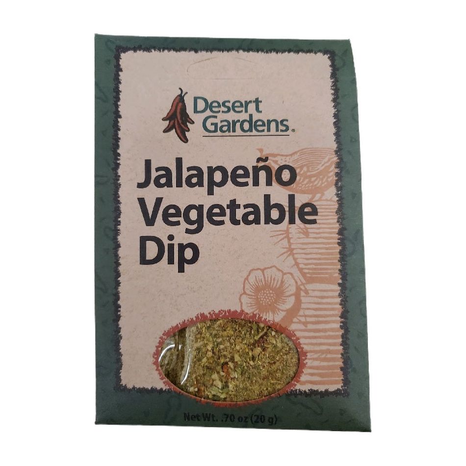 Desert Gardens Jalapeno Vegetable Dip Mix-#1 Ranked New Mexico Salsa & Chile Powder | Made in New Mexico