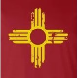 Distressed Red Zia Symbol Tee-#1 Ranked New Mexico Salsa & Chile Powder | Made in New Mexico