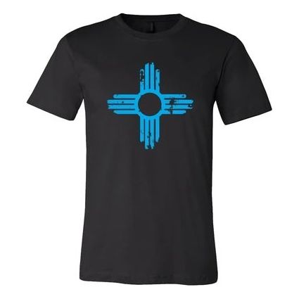 Distressed Zia Symbol Tee – #1 Ranked New Mexico Salsa