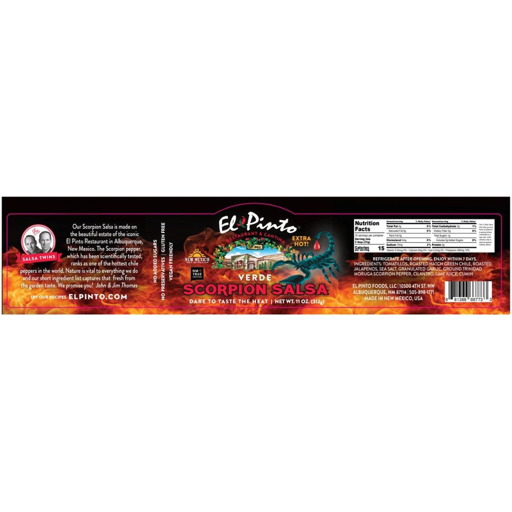 El Pinto Verde Scorpion Salsa-#1 Ranked New Mexico Salsa & Chile Powder | Made in New Mexico