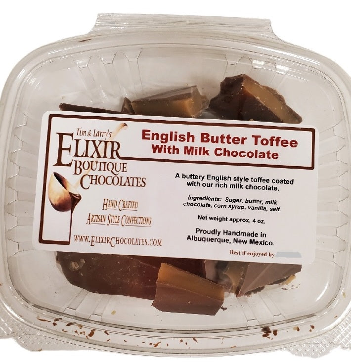 English Butter Toffee with Milk Chocolate-#1 Ranked New Mexico Salsa &amp; Chile Powder | Made in New Mexico