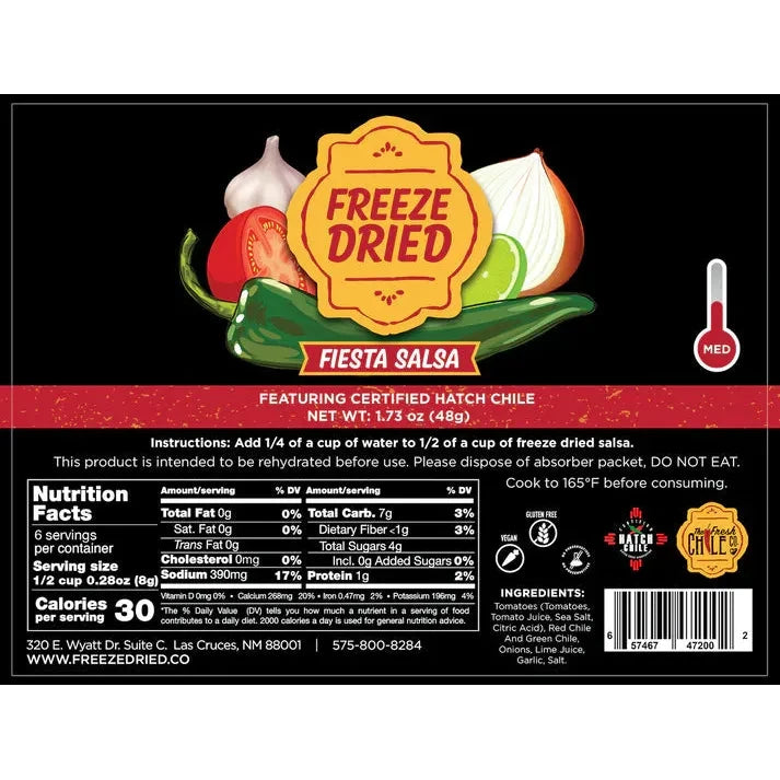 Freeze dried Fiesta Salsa-#1 Ranked New Mexico Salsa & Chile Powder | Made in New Mexico