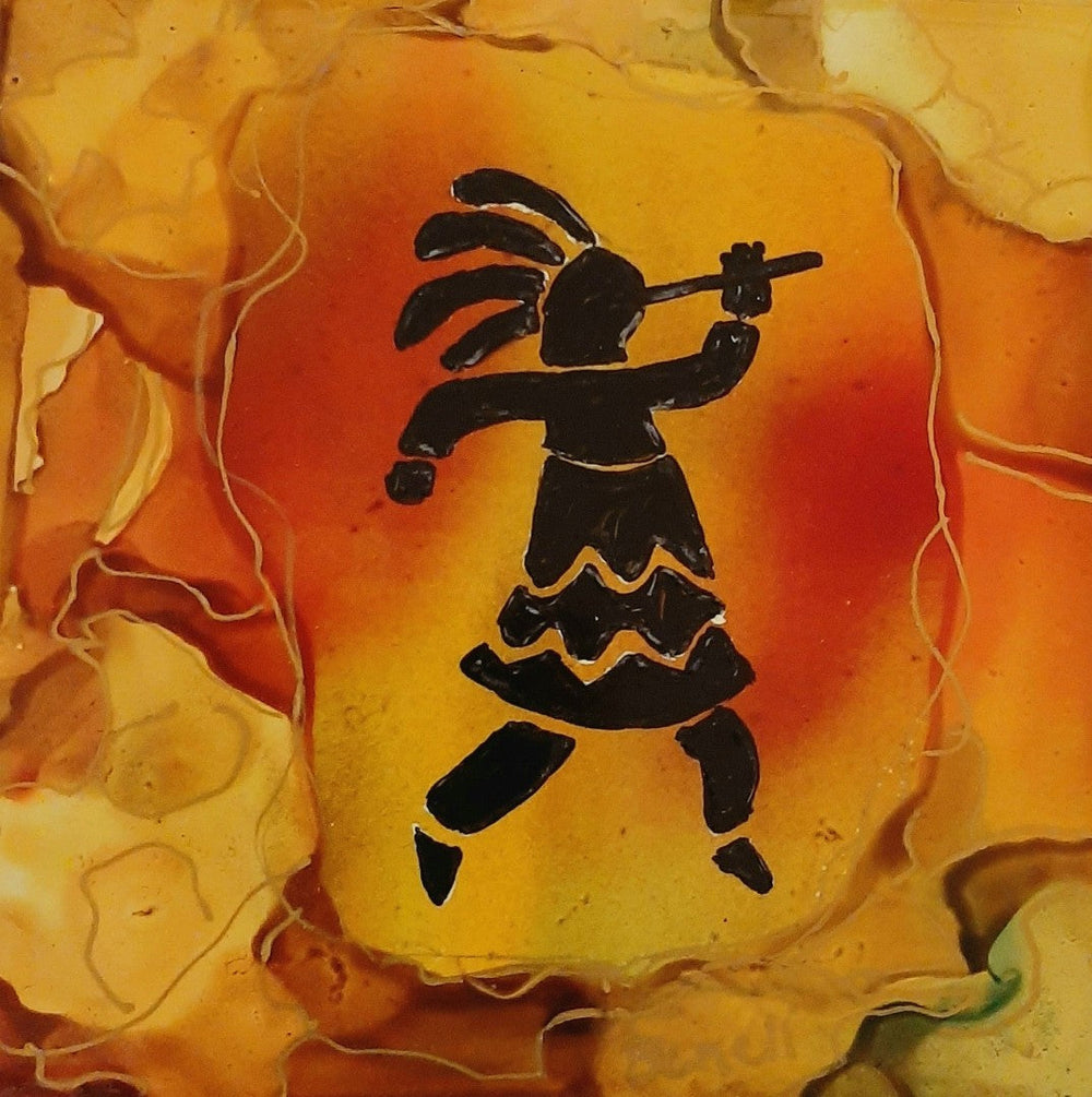 Hand Painted Kokopelli Coasters-#1 Ranked New Mexico Salsa & Chile Powder | Made in New Mexico
