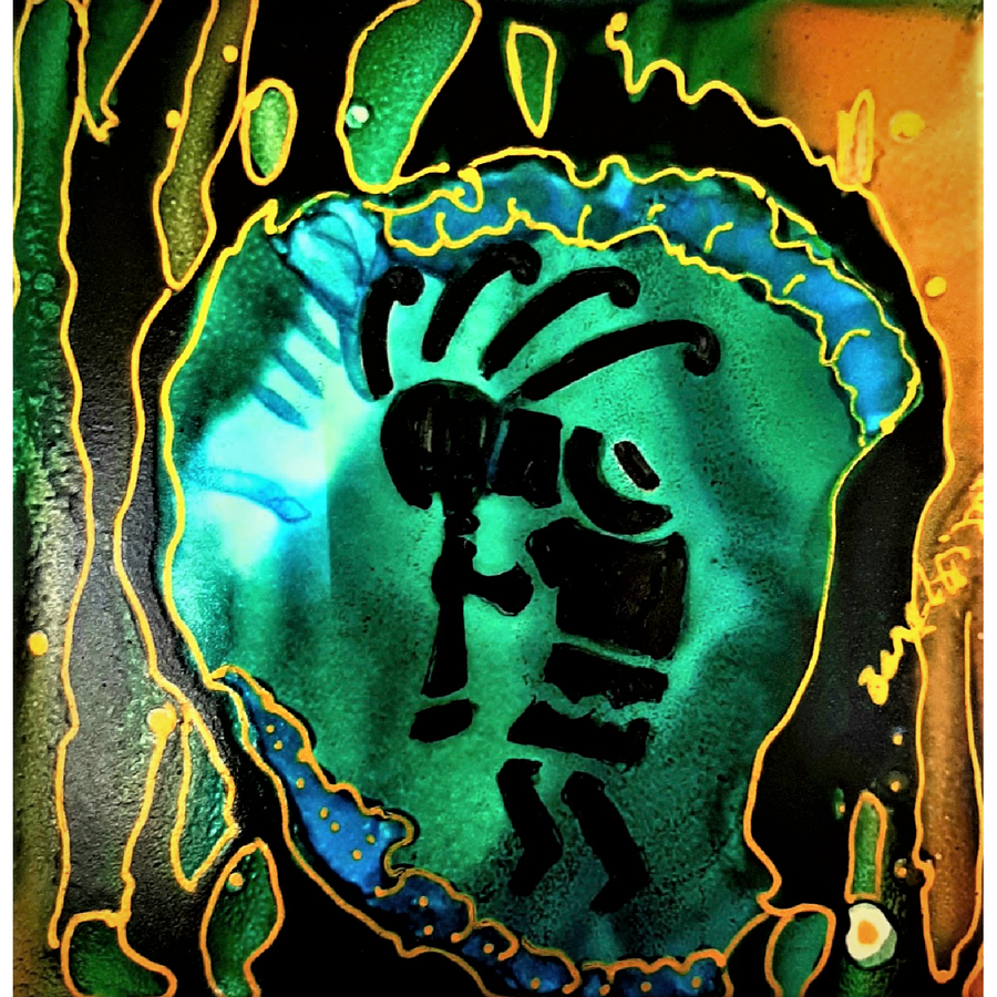 Hand Painted Kokopelli Coasters-#1 Ranked New Mexico Salsa & Chile Powder | Made in New Mexico