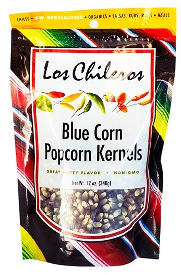 Los Chileros Blue Corn Popcorn Kernels-#1 Ranked New Mexico Salsa &amp; Chile Powder | Made in New Mexico