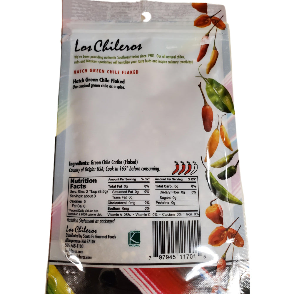 Los Chileros Hatch Green Chile Flaked-#1 Ranked New Mexico Salsa & Chile Powder | Made in New Mexico