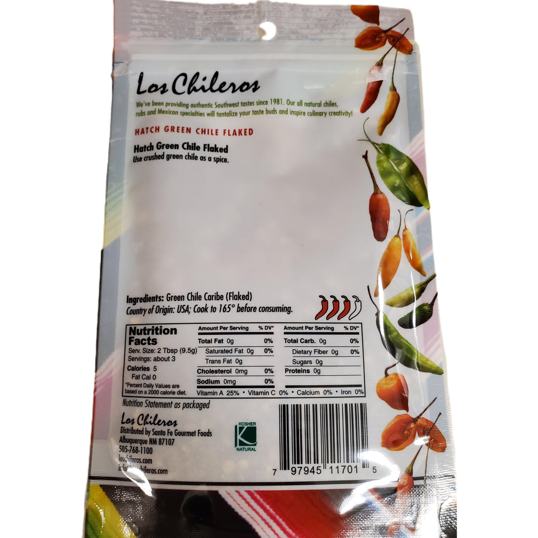 Los Chileros Hatch Green Chile Flaked-#1 Ranked New Mexico Salsa & Chile Powder | Made in New Mexico