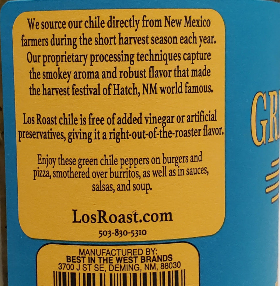 Los Roast medium diced green chile