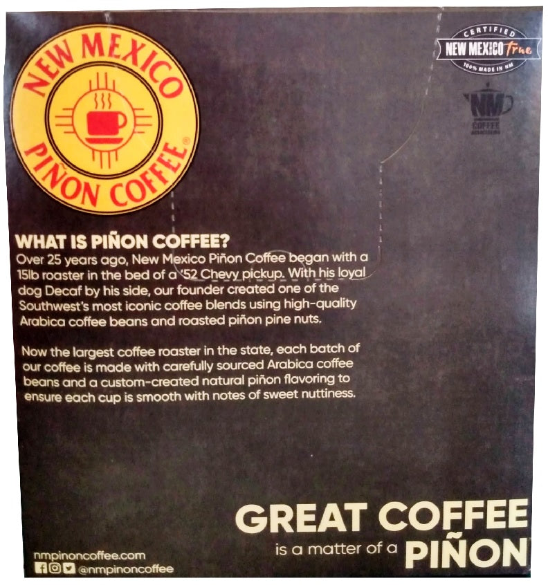 NM Dark Roast Pinon Coffee Single Serve Brew Cups-#1 Ranked New Mexico Salsa &amp; Chile Powder | Made in New Mexico