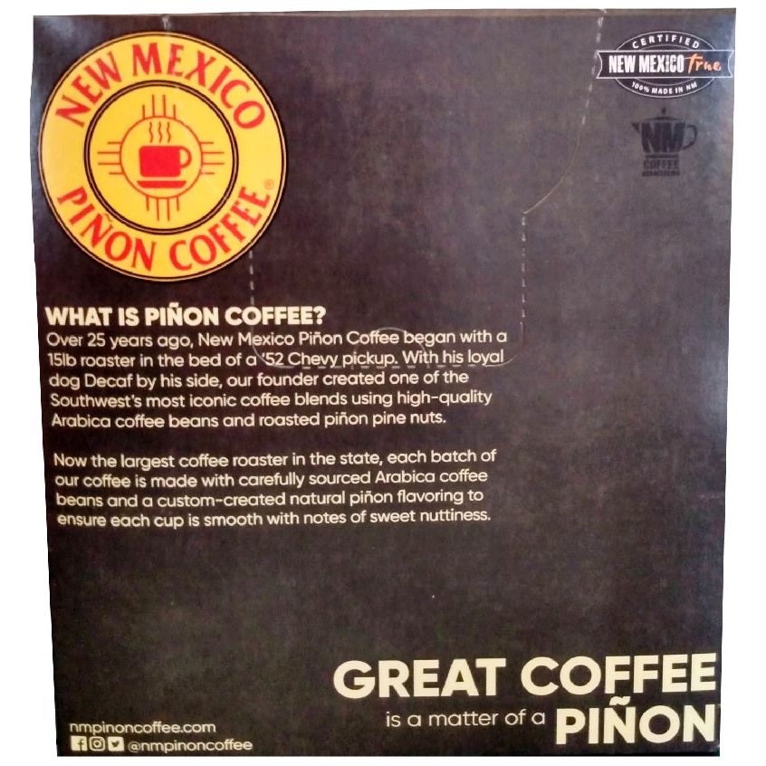 NM Dark Roast Pinon Coffee Single Serve Brew Cups-#1 Ranked New Mexico Salsa & Chile Powder | Made in New Mexico