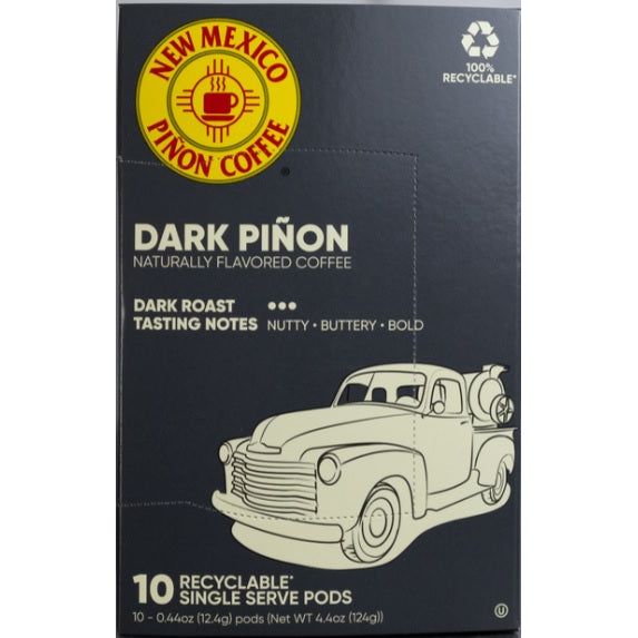NM Dark Roast Pinon Coffee Single Serve Brew Cups Subscription-#1 Ranked New Mexico Salsa & Chile Powder | Made in New Mexico