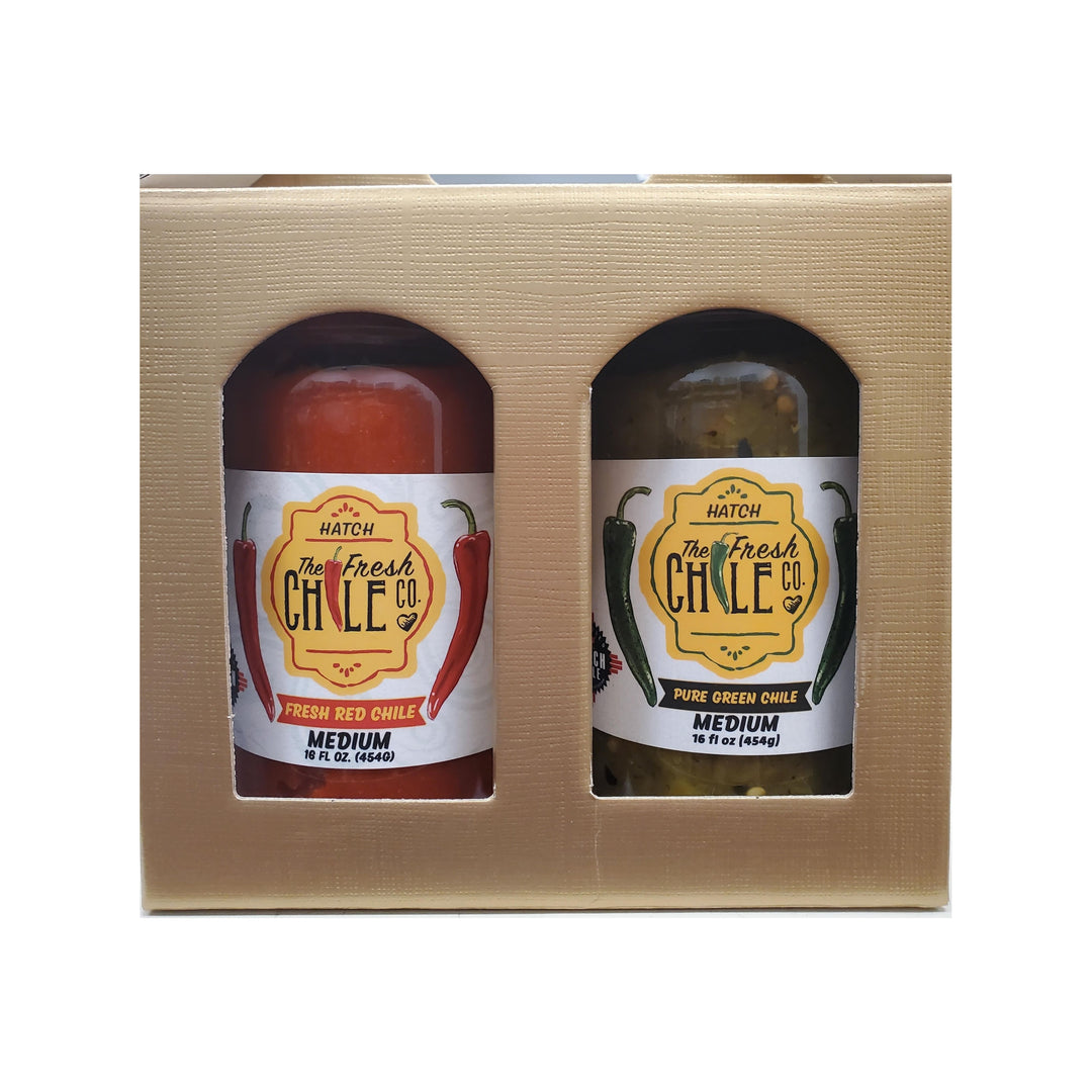 Pure Hatch Chile Sauce 2 Jar Gift Pack-#1 Ranked New Mexico Salsa & Chile Powder | Made in New Mexico