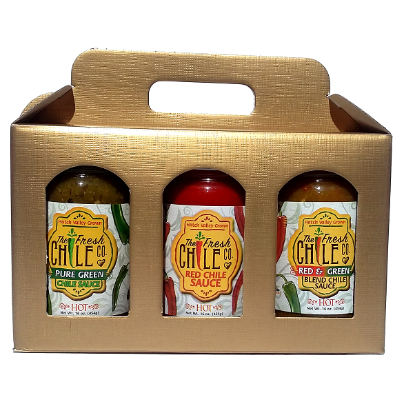 Pure Hatch Chile Sauce 3 Jar Gift Pack-#1 Ranked New Mexico Salsa & Chile Powder | Made in New Mexico