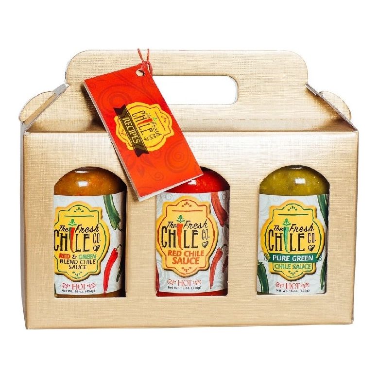 Pure Hatch Chile Sauce 3 Jar Gift Pack-#1 Ranked New Mexico Salsa & Chile Powder | Made in New Mexico