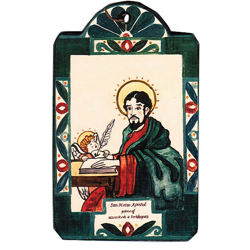 San Mateo Apostle (St. Matthew) Retablo Ornament-#1 Ranked New Mexico Salsa & Chile Powder | Made in New Mexico