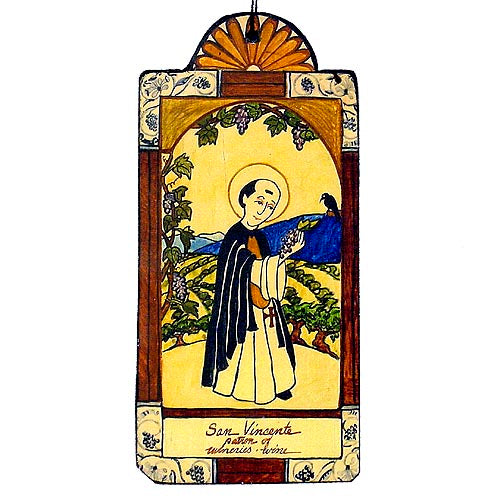 San Vicente de Saragosa Retablo Wall Hanging-#1 Ranked New Mexico Salsa & Chile Powder | Made in New Mexico