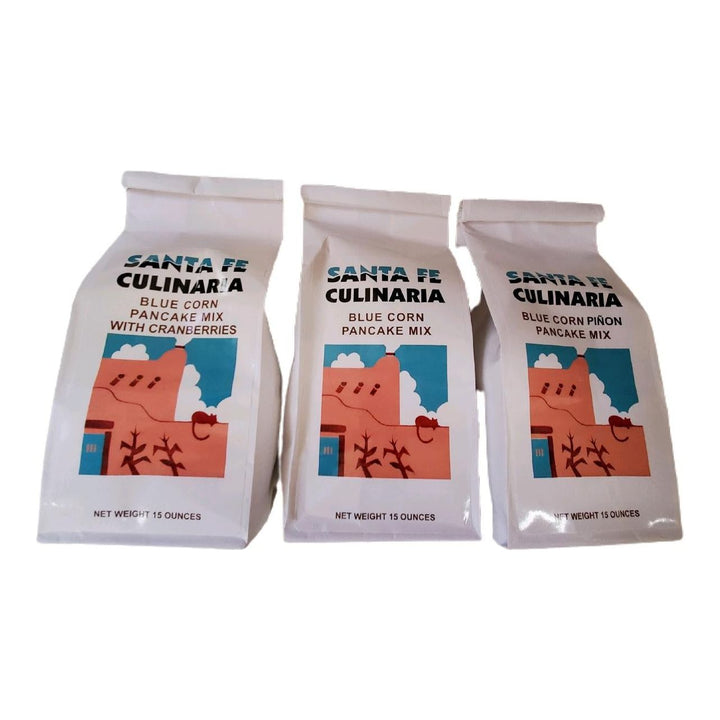 Santa Fe Culinaria Blue Corn Pancake Mixes-#1 Ranked New Mexico Salsa & Chile Powder | Made in New Mexico