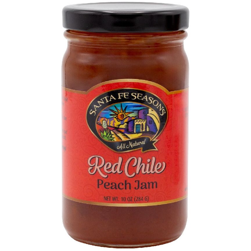 Santa Fe Seasons Peach Jams-#1 Ranked New Mexico Salsa & Chile Powder | Made in New Mexico
