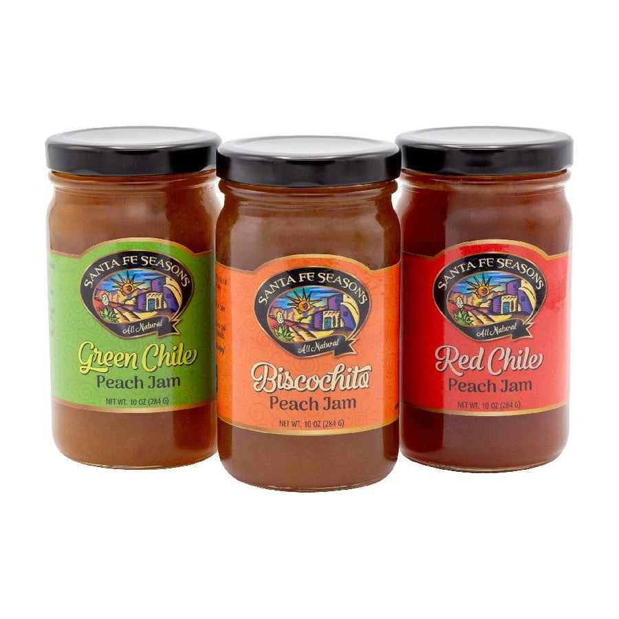 Santa Fe Seasons Peach Jams-#1 Ranked New Mexico Salsa & Chile Powder | Made in New Mexico
