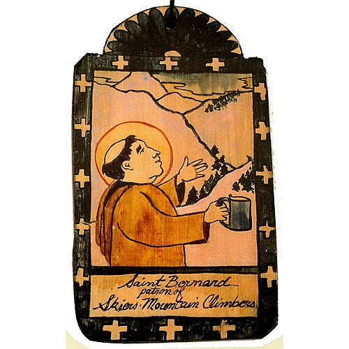 St. Bernard Retablo Ornament-#1 Ranked New Mexico Salsa &amp; Chile Powder | Made in New Mexico