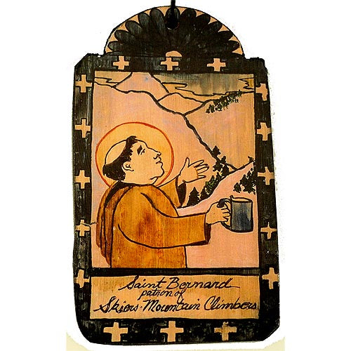 St. Bernard Retablo Ornament-#1 Ranked New Mexico Salsa & Chile Powder | Made in New Mexico