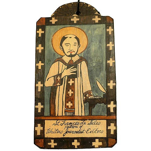 St. Francis de Sales Retablo Ornament-#1 Ranked New Mexico Salsa & Chile Powder | Made in New Mexico