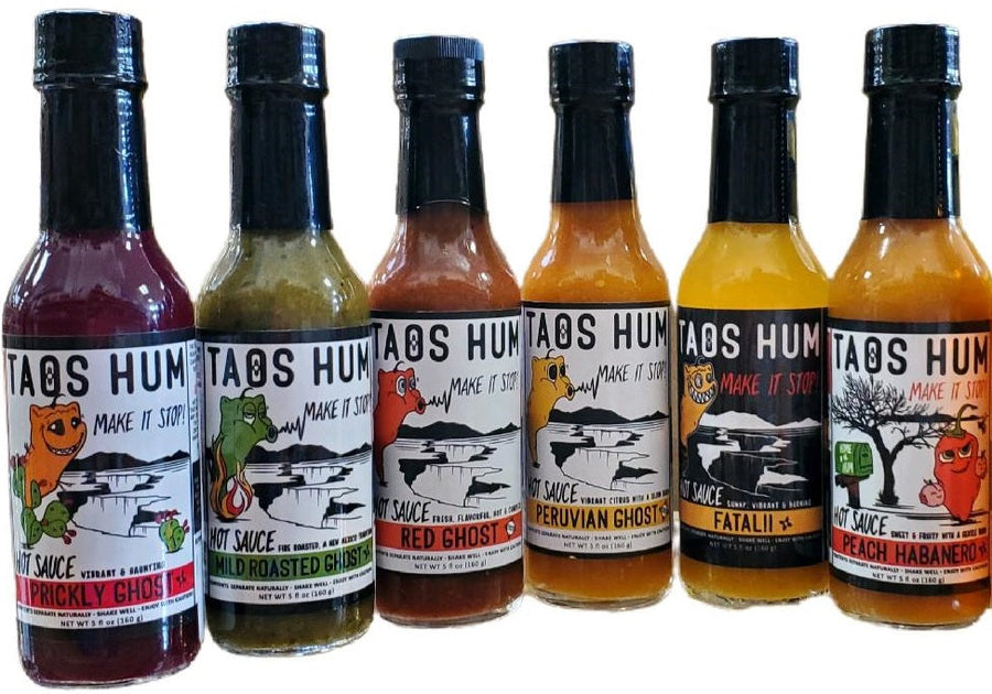 Taos Hum Hot Sauces-#1 Ranked New Mexico Salsa &amp; Chile Powder | Made in New Mexico