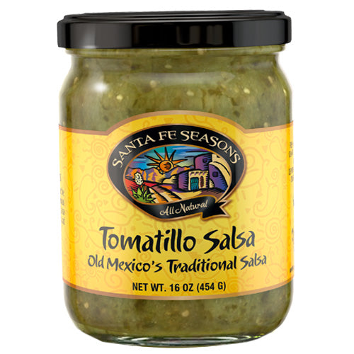 Tomatillo Salsa Santa Fe Seasons-#1 Ranked New Mexico Salsa &amp; Chile Powder | Made in New Mexico