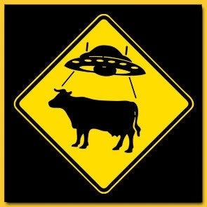 UFO Cow Crossing Tee-#1 Ranked New Mexico Salsa & Chile Powder | Made in New Mexico