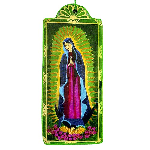 Virgin de Guadalupe Retablo Ornament-#1 Ranked New Mexico Salsa & Chile Powder | Made in New Mexico