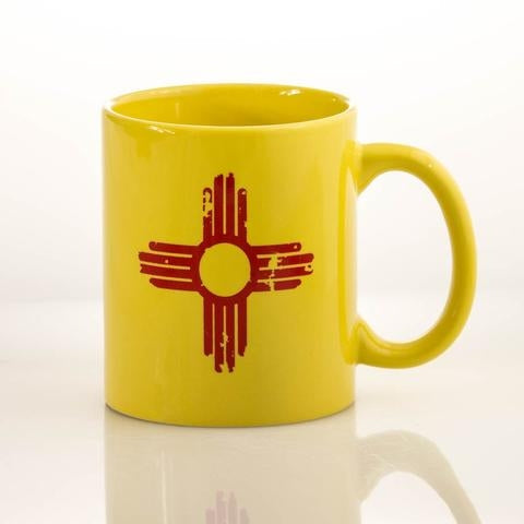 Yellow Zia Mug-#1 Ranked New Mexico Salsa &amp; Chile Powder | Made in New Mexico