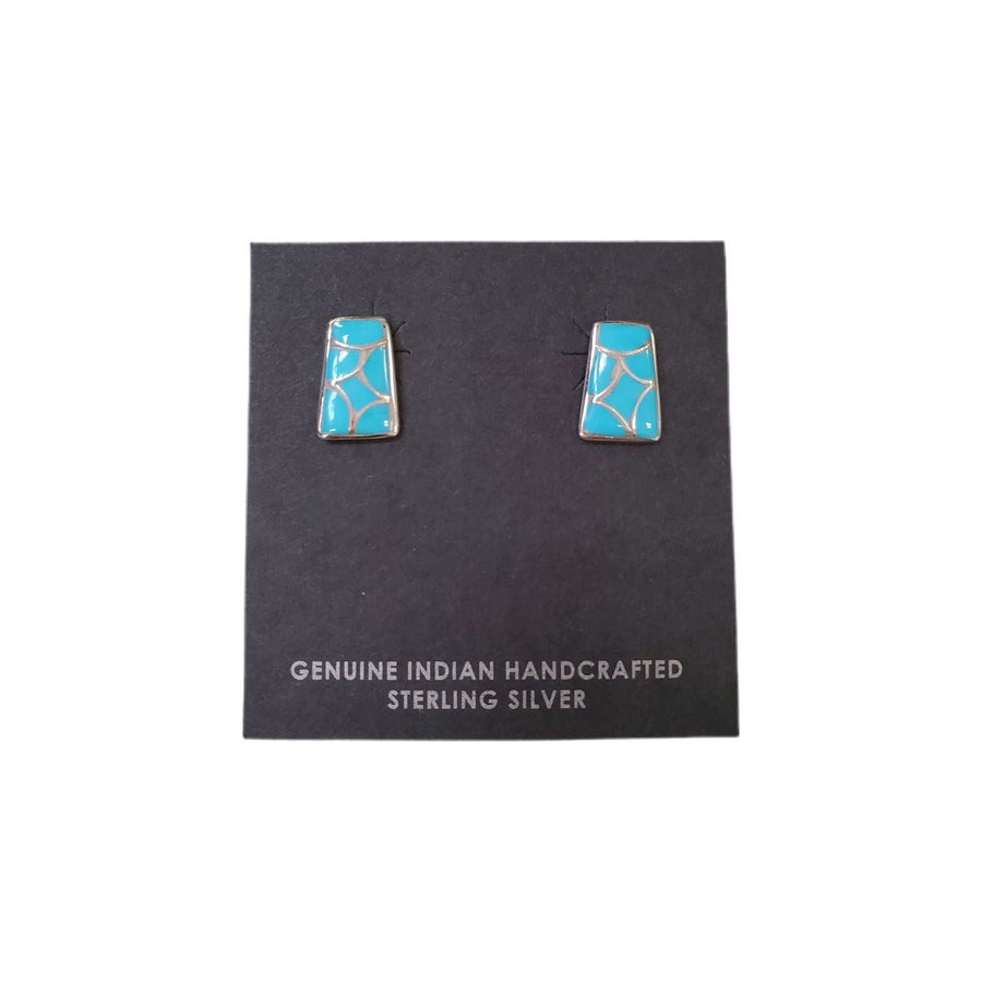 Zuni Rectangle Stud Earring-#1 Ranked New Mexico Salsa & Chile Powder | Made in New Mexico