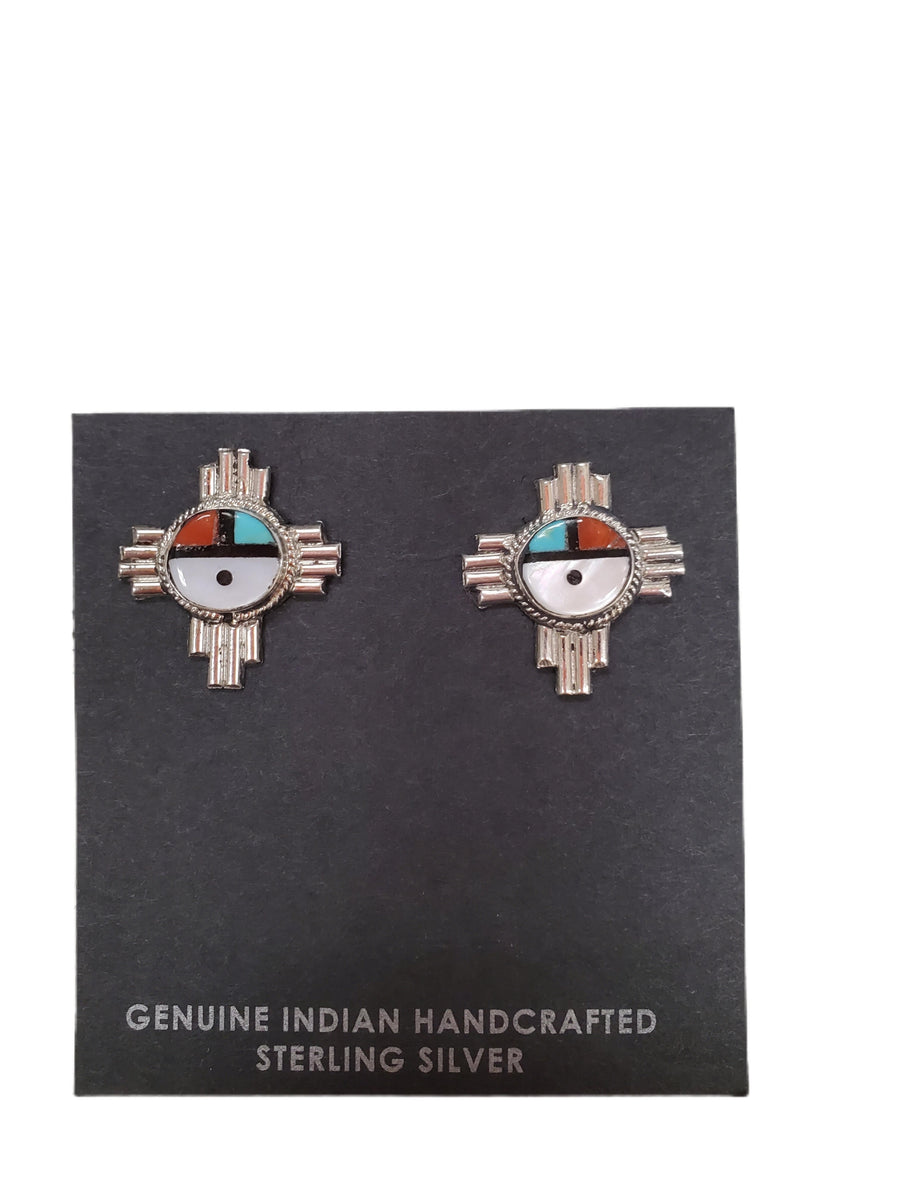 Zuni Zia Earrings-#1 Ranked New Mexico Salsa &amp; Chile Powder | Made in New Mexico