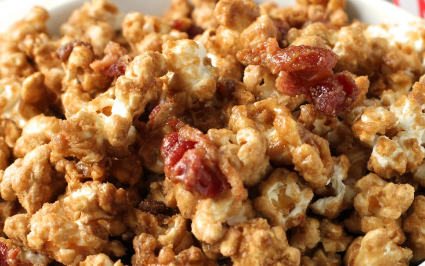 Red Chile Caramel Bacon Popcorn