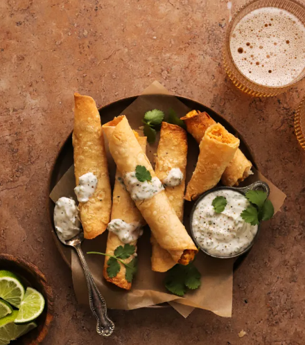Green Chile Chickpea Taquitos