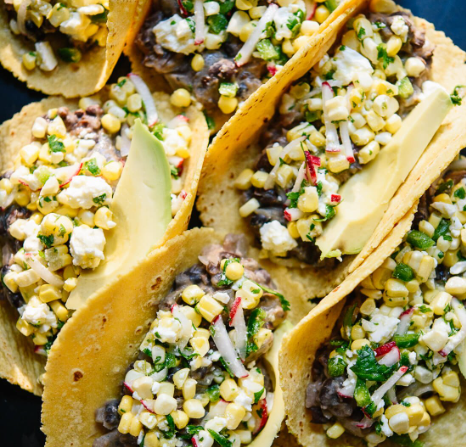 Green Chile Beef Tacos with Black Beans