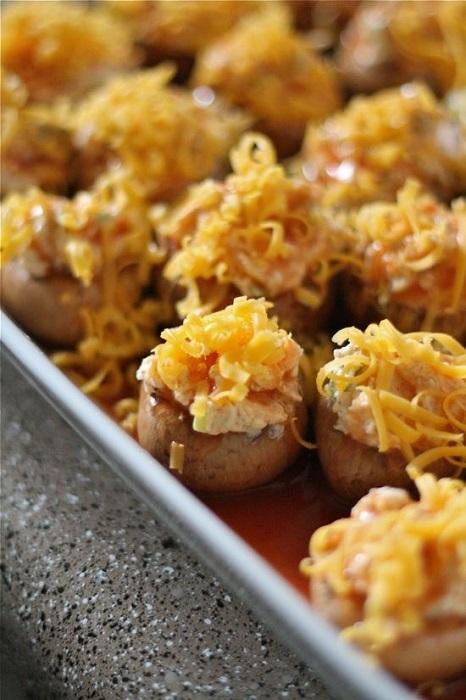 Red Chile Stuffed Mushrooms