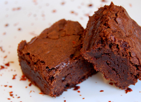 Fudgy Chimayo Red Chile Brownies
