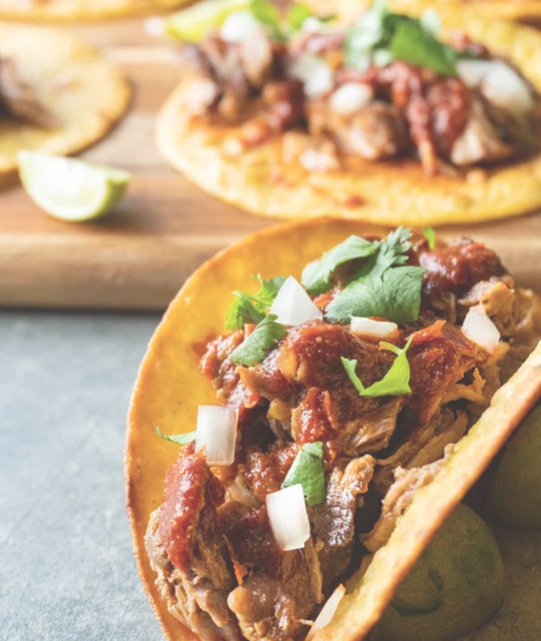 Hatch Red Chile Carnitas Tacos