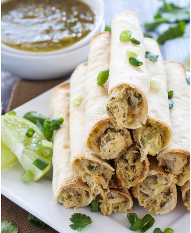 Chicken and Green Chile Taquitos