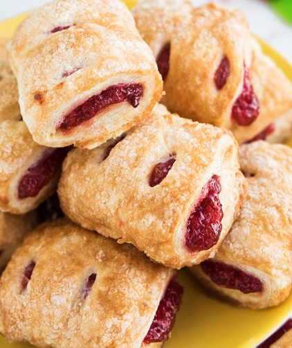 Raspberry and Red Chile Jam Strudels