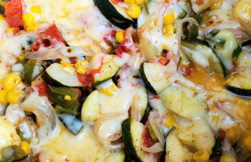 Cheesy Green Chile Calabacitas