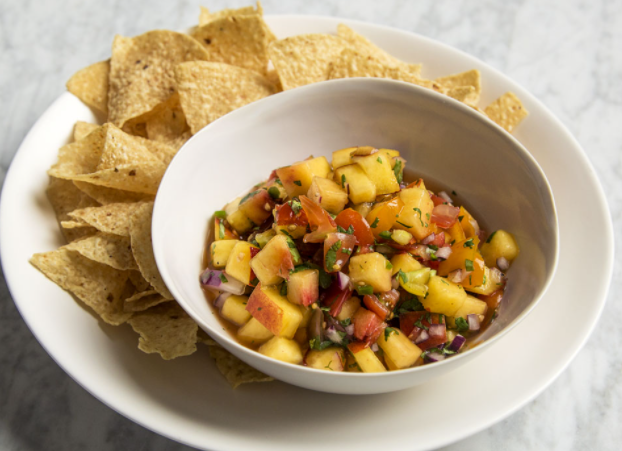 Peach and Green Chile Salsa