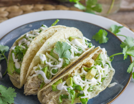 Creamy Chicken and Hatch Green Chile Tacos